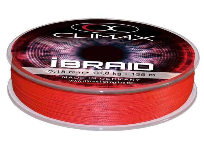 FIR CLIMAX iBRAID X8 FLUO RED 135m 0.30mm 29.5kg