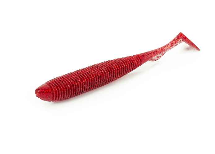 SHAD MOLIX RASHAD 9.65CM, CLEAR RED FLAKE, 6BUC