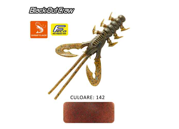 SHAD TIEMCO BLACK OUT CRAW 4" 10cm Culoare 142