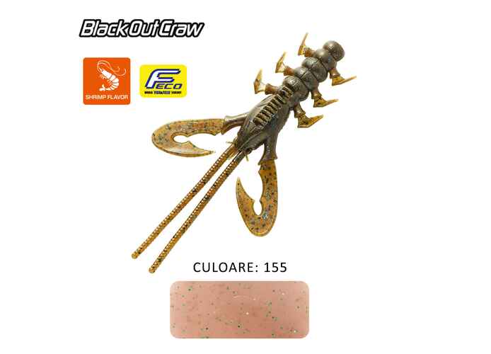 SHAD TIEMCO BLACK OUT CRAW 4" 10cm Culoare 155