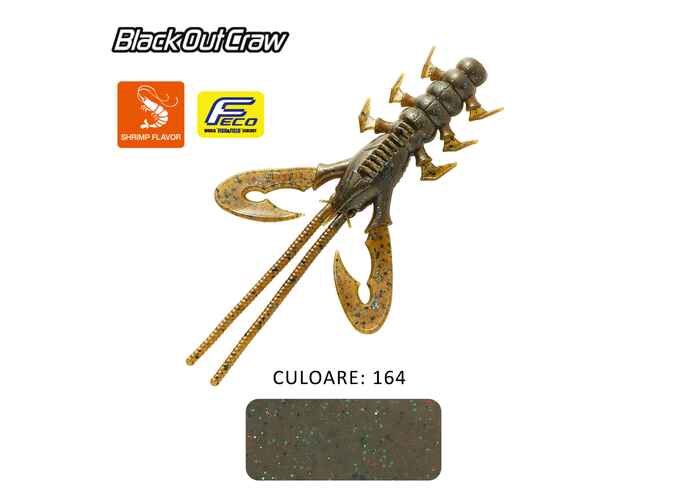 SHAD TIEMCO BLACK OUT CRAW 4" 10cm Culoare 164