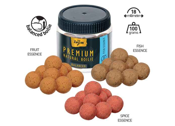 BOILIE PREMIUM NATURAL BALANCED 18mm 100gr Fish Essence