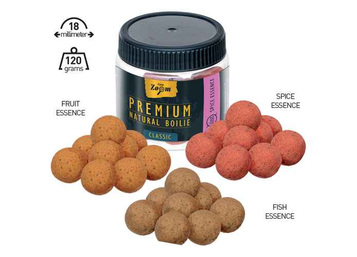 BOILIE PREMIUM NATURAL CLASSIC 18mm 120gr Spice Essence