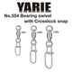 AGRAFA CROSSLOCK CU VARTEJ PE RULMENT YARIE 554 50LB