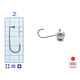 M.Hooks MicroJig Bila, marime 2, 8gr (5buc/plic)